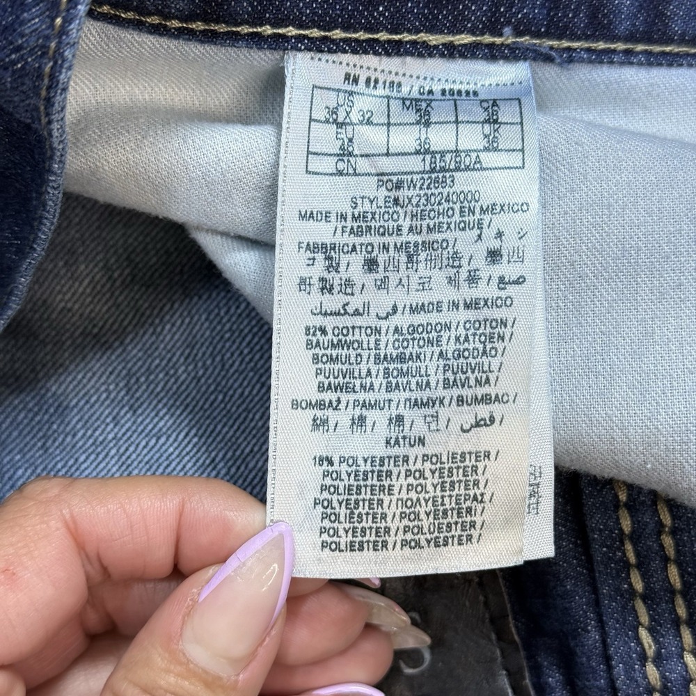 Guess Denim Shorts Mens 36 Blue Relaxed Boot Rancho Fit Y2K Cutoff Jean Shorts - Picture 5 of 9